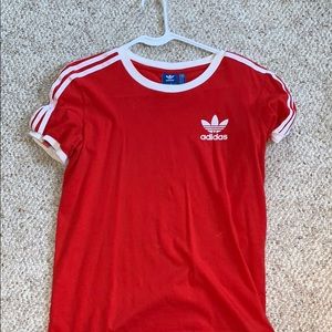 Red Adidas Tee NWOT
